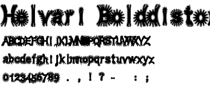 helvari BoldDistorted font